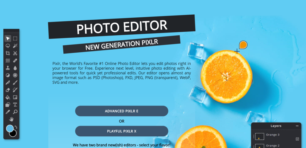 Your free graphic design online editor