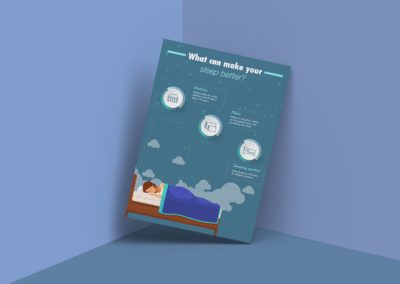 Graphic Design Portfolio Infographic what can make your sleep better