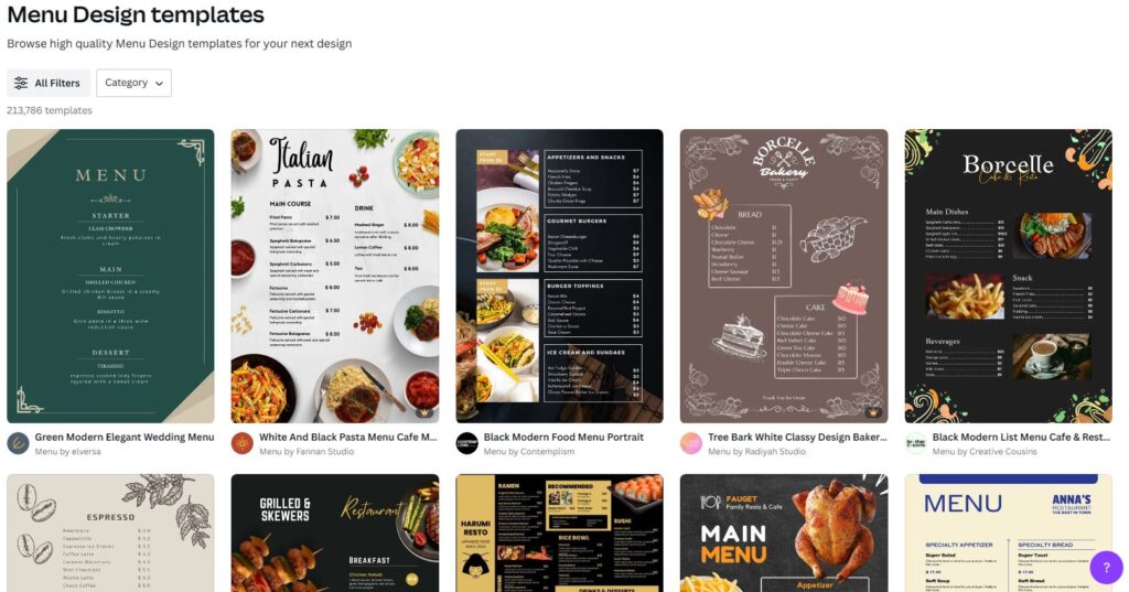 How to Design a Menu