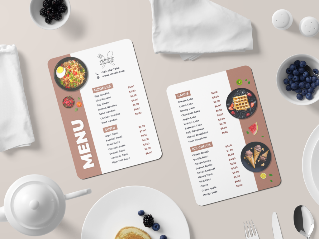 How to Design a Menu