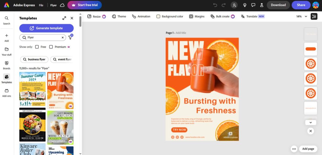 Create A Flyer For Free Adobe Adobe Flyer