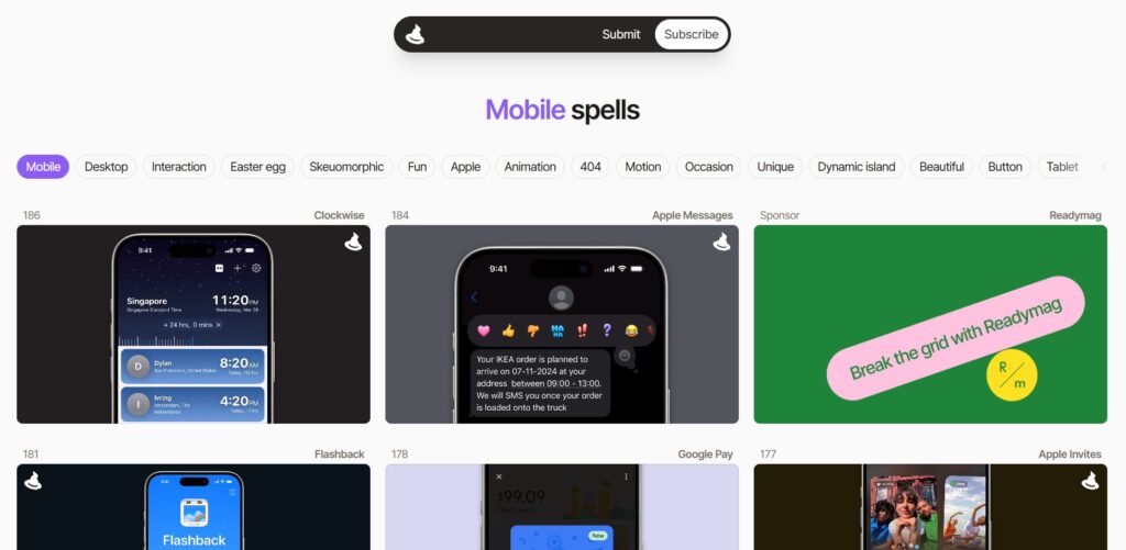 Design Inspiration Websites Design Spells Design Inspiration Website