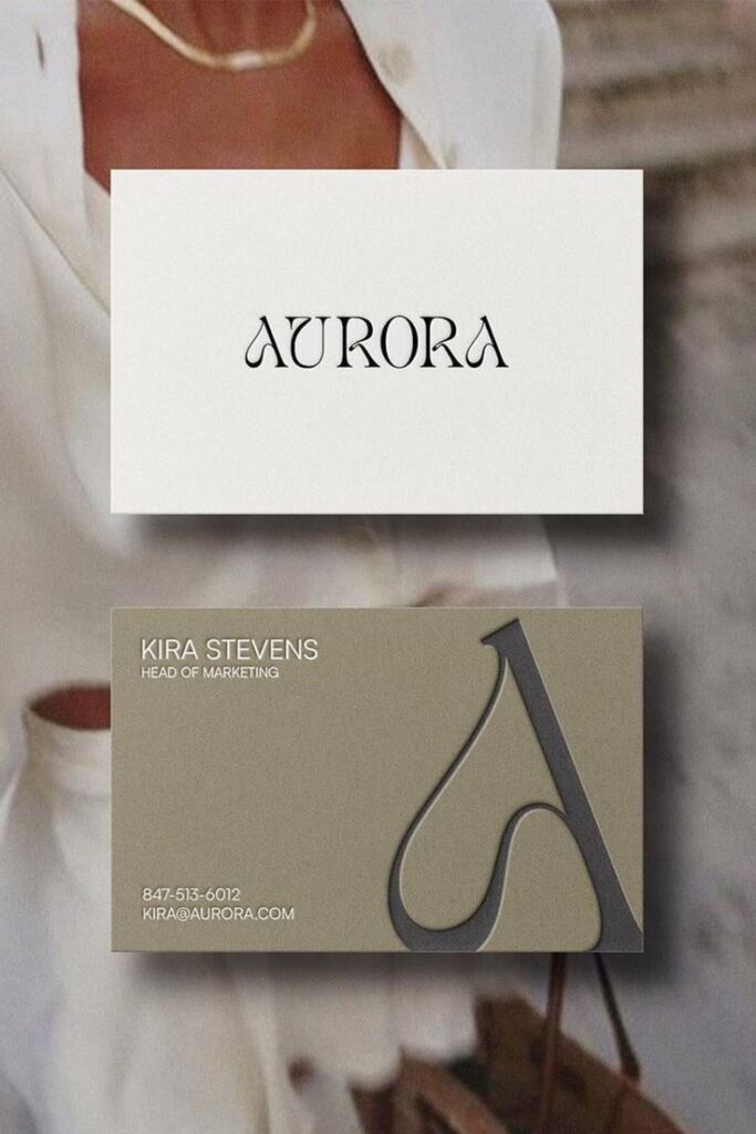 Business Card Examples Embosed Business Card Business Card Examples