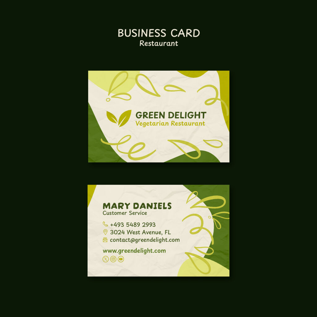 Business Card Examples Green Business Cards Business Card Examples