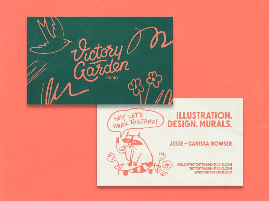 Business Card Examples Orange Green Business Card Business Card Examples