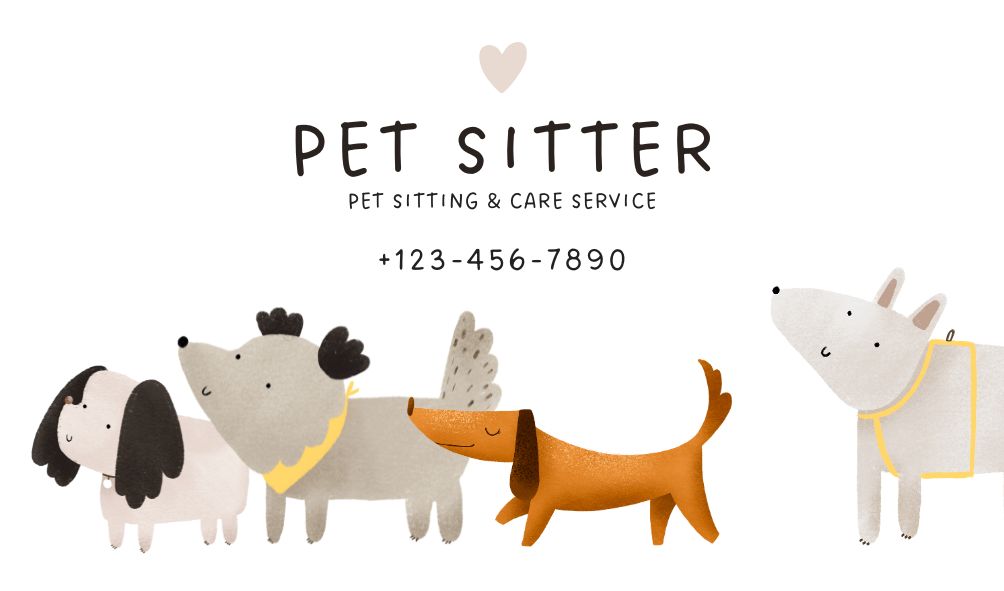 Business Card Examples Pet Sitter Business Card Business Card Examples