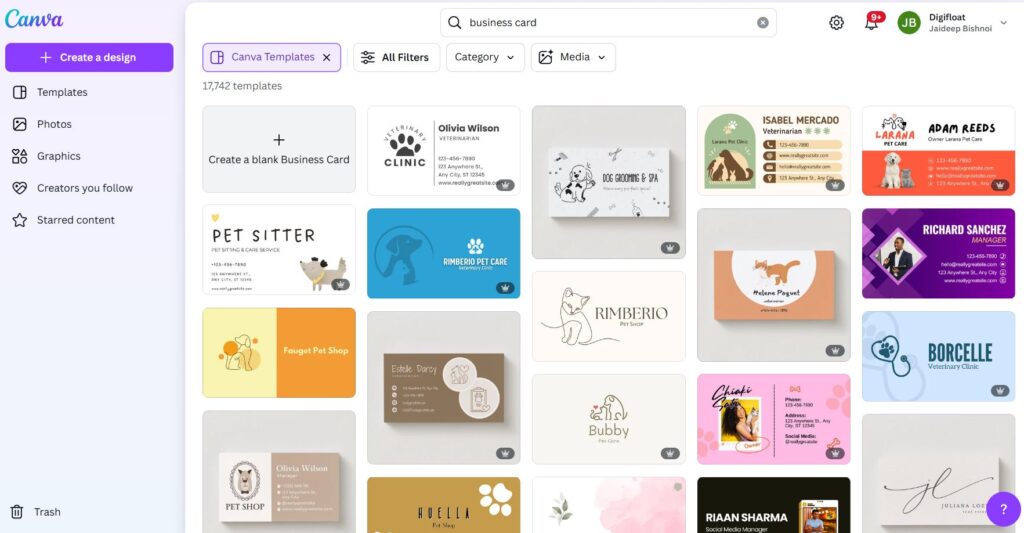 How to Make a Business Card Canva Business Card Templates Canva Business Card template