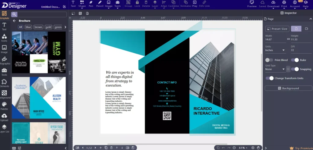 Brochure Creators Drawtify Free Brochure Creators