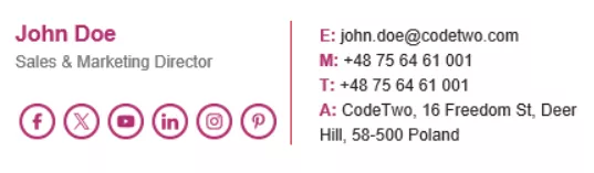 Email Signature Design No Picture Email Signature Design Email Signature Design Ideas