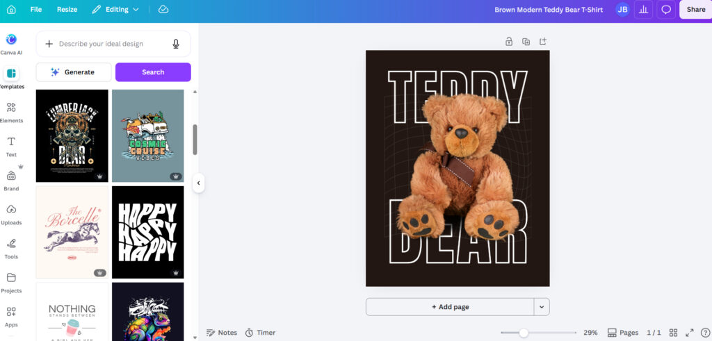 How to Design a T-shirt Canva Dashboard View How to Design a T-shirt Canva Dashboard View