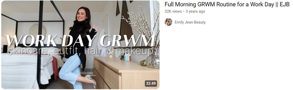 YouTube Video Ideas Get Ready With Me YouTube Video Ideas