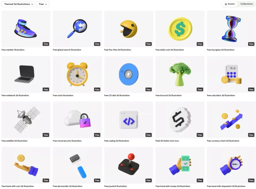 Free 3D Illustration Website